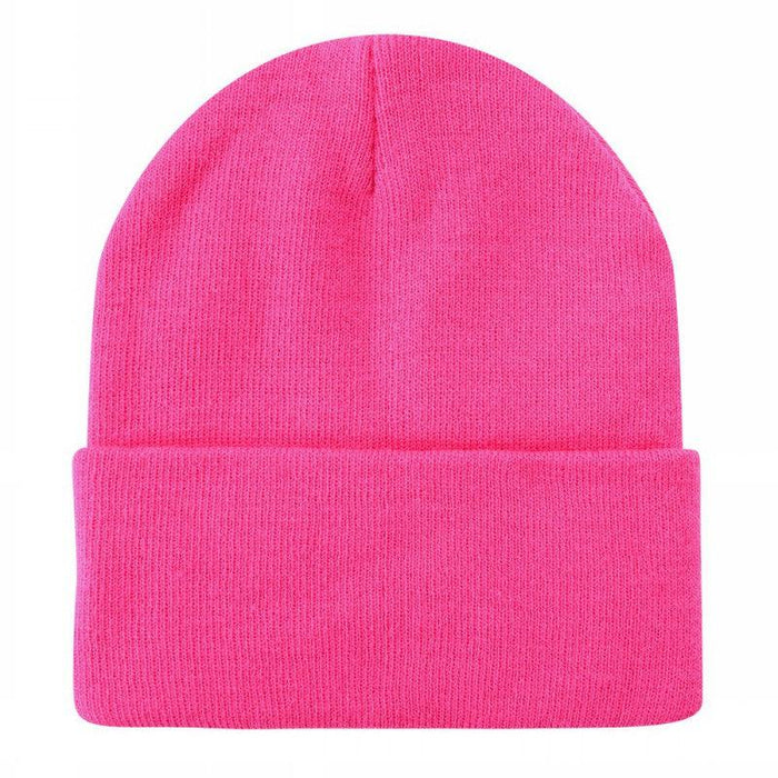 12 Pack Long Beanie Hot Pink