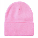 12 Pack Long Beanie Pink
