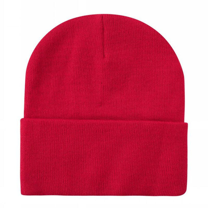 12 Pack Long Beanie Red