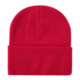 12 Pack Long Beanie Red