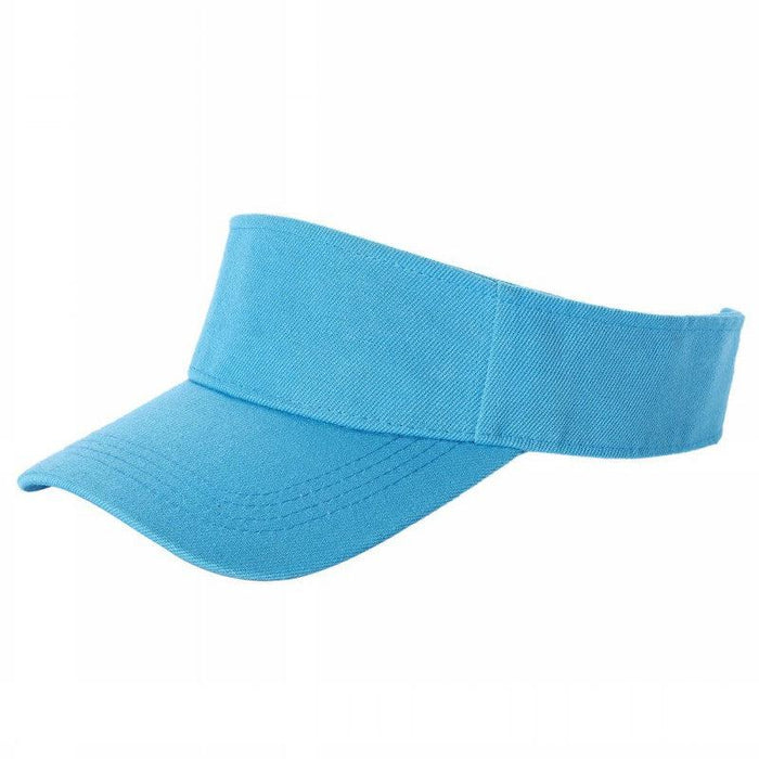Aqua Velcro Sun Visor Hat Cap
