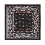Square Bandanas (24 Pack) Cotton Solid 22 inches Black  Wholesale