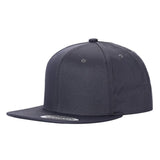 Charcoal Snap Back Hat Cap Flat Brim