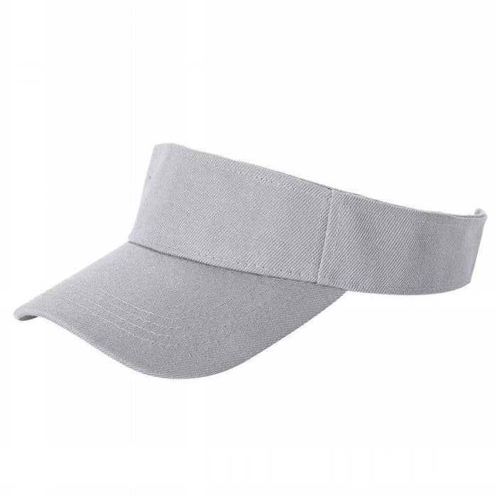 Grey Velcro Sun Visor Hat Cap