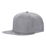 Heather Grey Snap Back Hat Cap Flat Brim