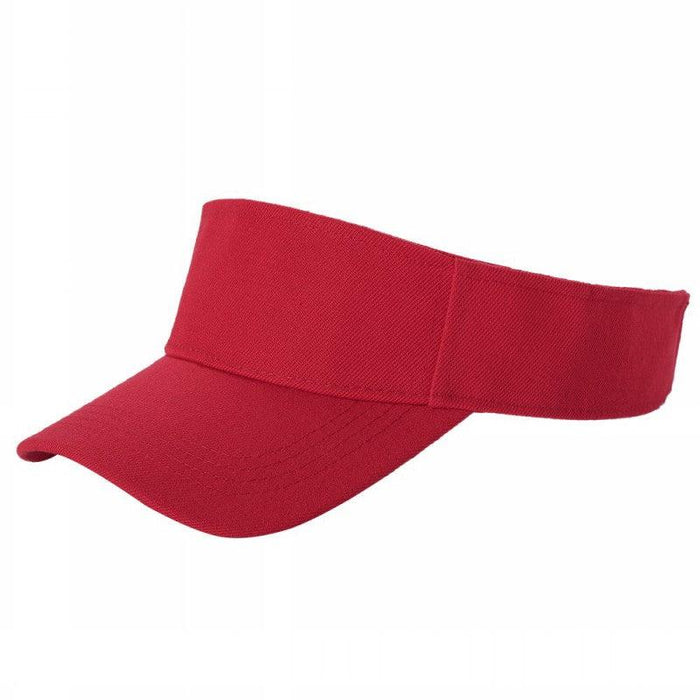 Red Velcro Sun Visor Hat Cap