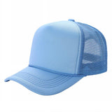 Sky Blue Trucker Mesh Hat Sponge Cap Curved Brim