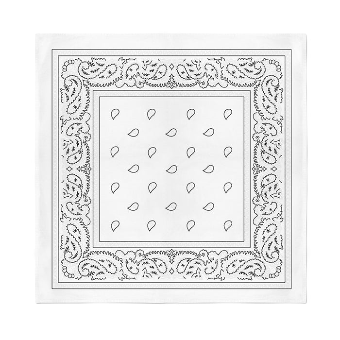 600 Pack COTTON Bandanas Solid 22 inches White Bandanas Wholesale