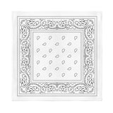 Square Bandanas (24 Pack) Cotton Solid 22 inches Black  Wholesale