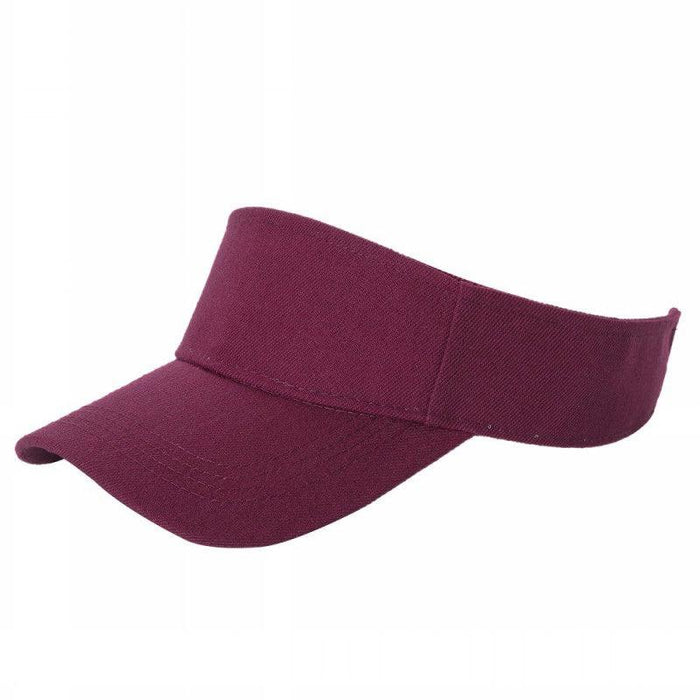 Wine Velcro Sun Visor Hat Cap
