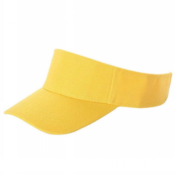 Yellow Velcro Sun Visor Hat Cap