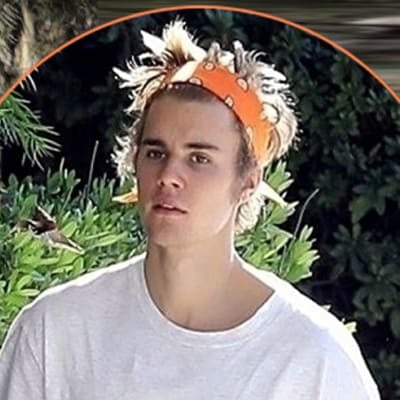 Justin Bieber in an Orange Bandana