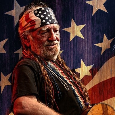 The #1 fan of the American flag bandana is Willie Nelson