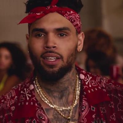 Beautiful People like Chris Brown dig wearing a red bandana.