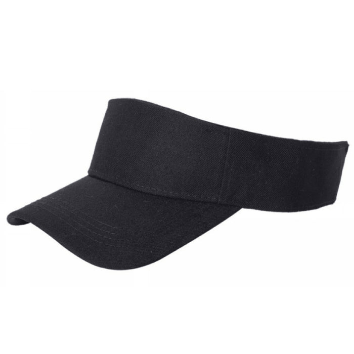 Black Velcro Sun Visor Hat Cap