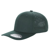 Dark Green Trucker Mesh Hat Cap Laser Vented Curved Brim