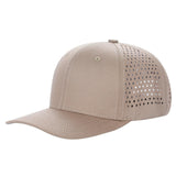 Khaki Trucker Mesh Hat Cap Laser Vented Curved Brim