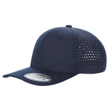 Navy Blue Trucker Mesh Hat Cap Laser Vented Curved Brim
