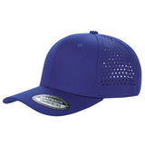 Royal Blue Trucker Mesh Hat Cap Laser Vented Curved Brim