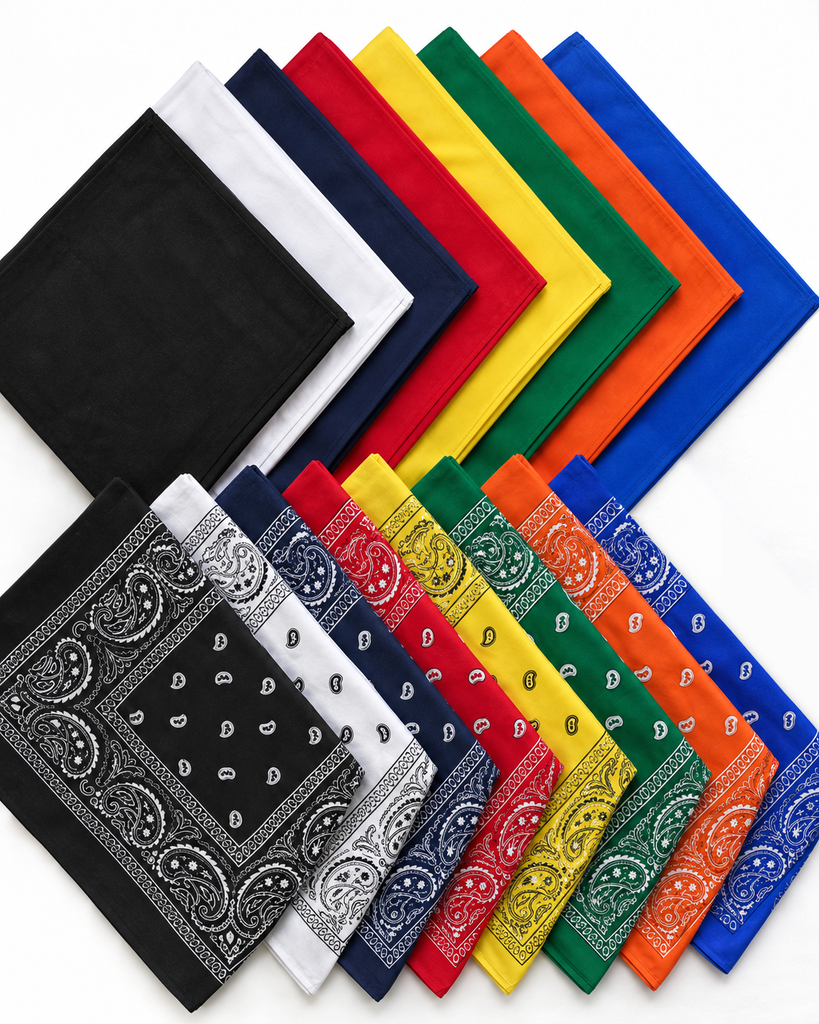 Polyester Bandanas - Regular Size (22" x 22")