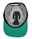 12 Pack Snap Back Hat Cap - Black with Color Under Bill, 5-Panel