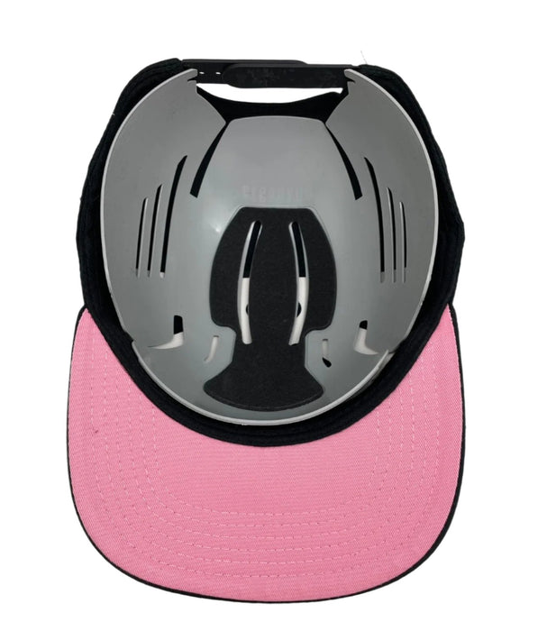 12 Pack Snap Back Hat Cap - Black with Color Under Bill, 5-Panel