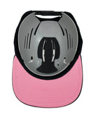 12 Pack Snap Back Hat Cap - Black with Color Under Bill, 5-Panel