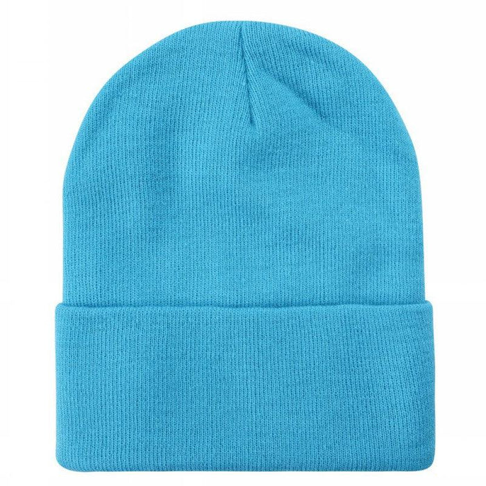 12 Pack Long Beanie Blue