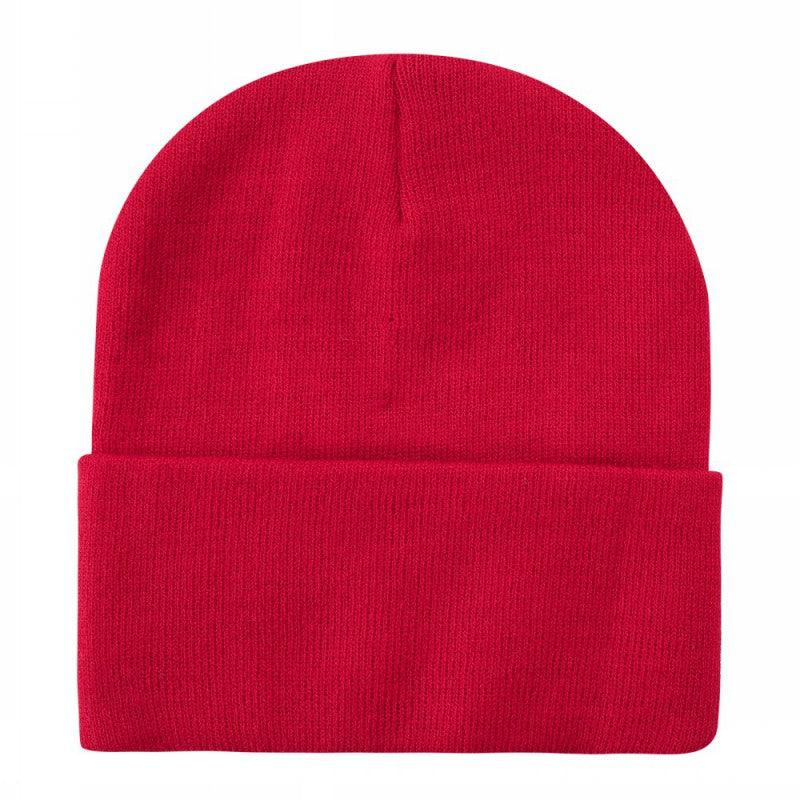 12 Pack Long Beanie Red