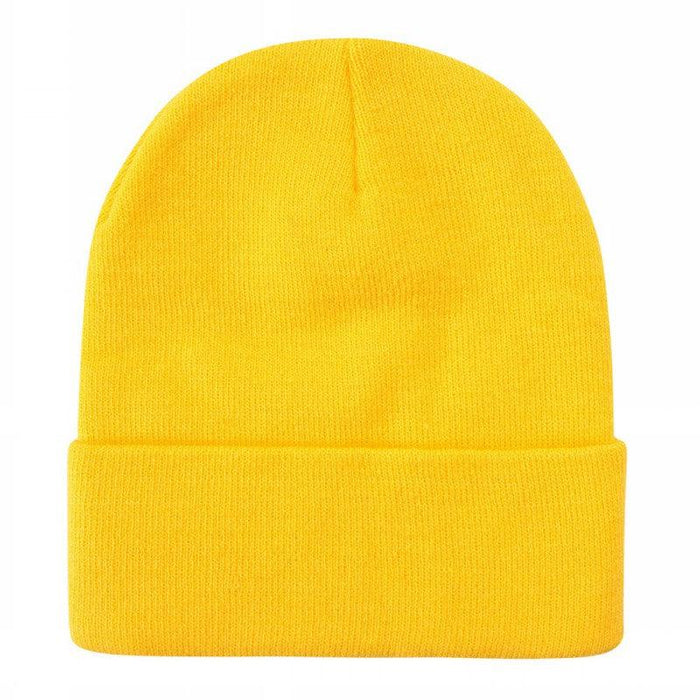 12 Pack Long Beanie Yellow