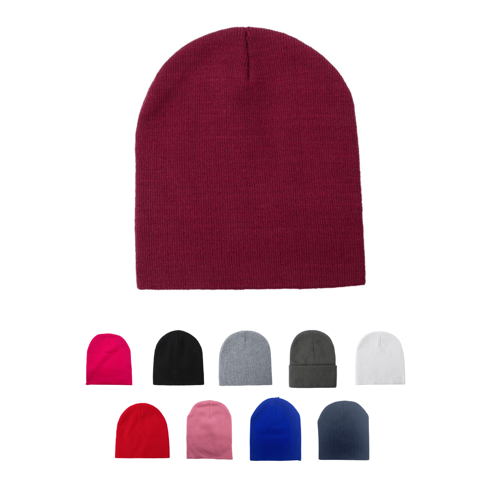 12 Pack Short Beanies