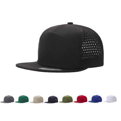 12 Pack Trucker Mesh Hat Cap Laser Vented 7 Panel Flat Bill