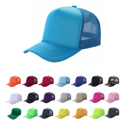 12 Pack Trucker Mesh Hat Sponge Cap Curved Brim