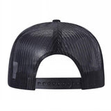 Back Trucker Mesh Hat Cap 6 panel, Flat Brim