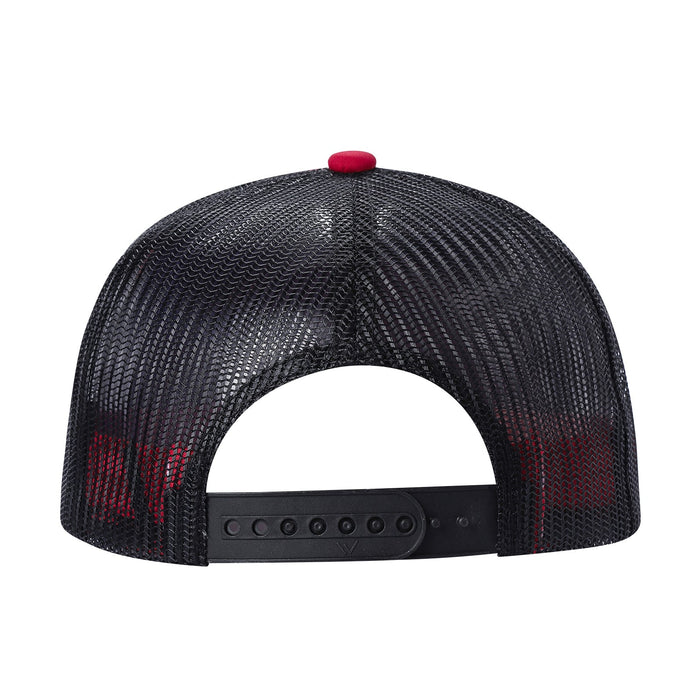Back Trucker Mesh Hat Tencel Cap 7 Panel Flat Brim