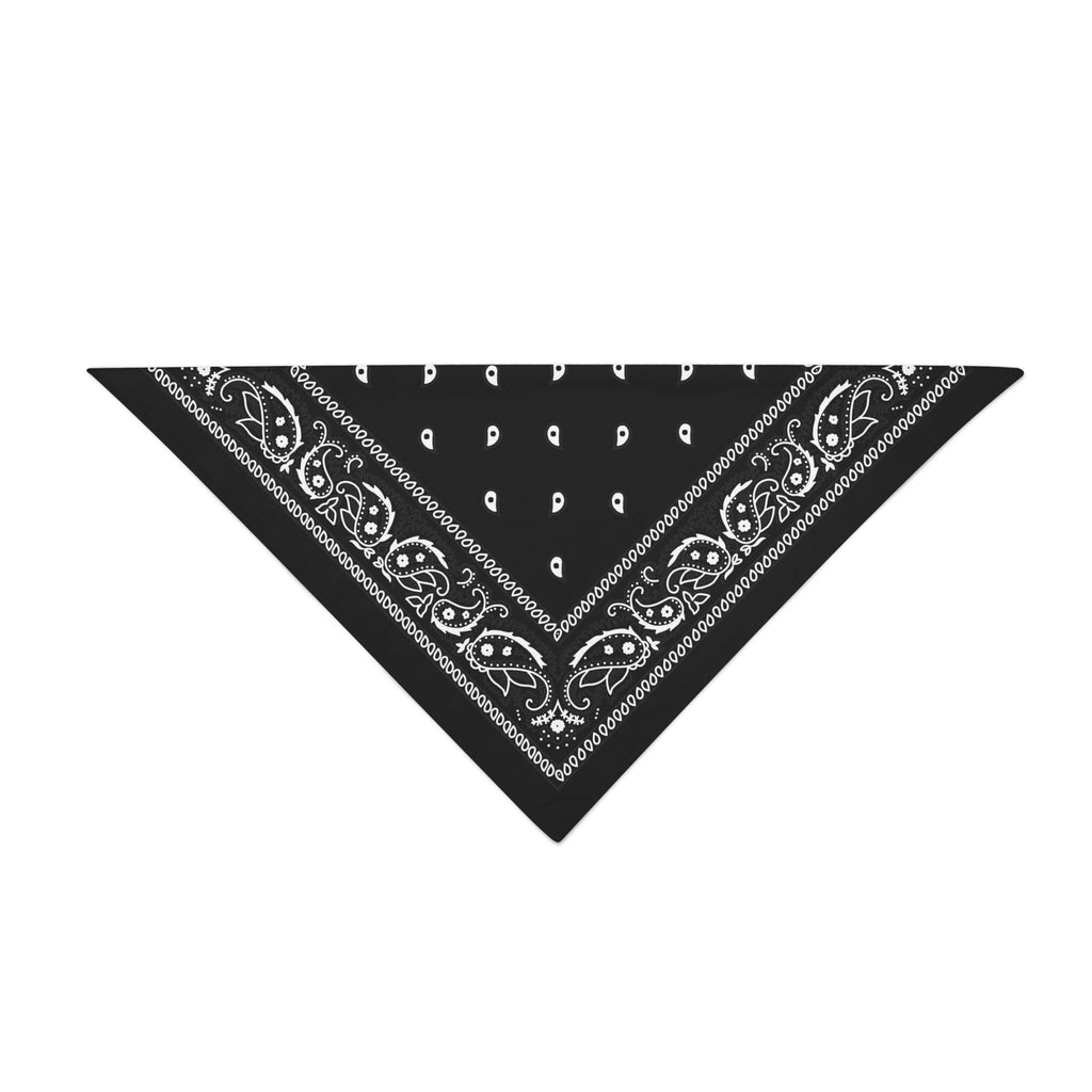 12 Pack POLYESTER  Dog Bandanas Solid Regular (30 by 20 in) Black Dog Bandanas Wholesale