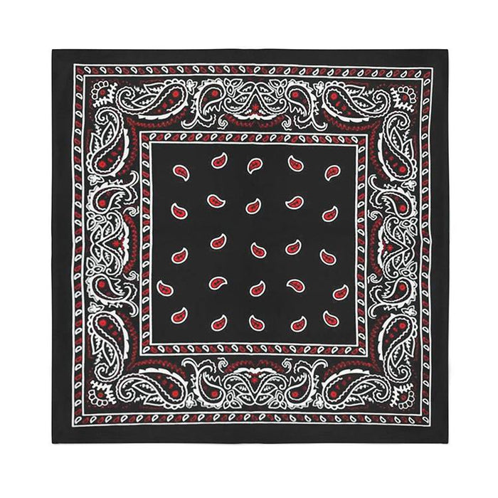 12 Pcs COTTON Bandanas Bulk Wholesale - Paisley or Solid (Sold per Dozen) - BandanasWholesale