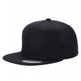 Black Snap Back Hat Cap Wool