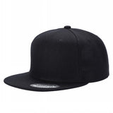 Black Wool Snap Back Hat Cap