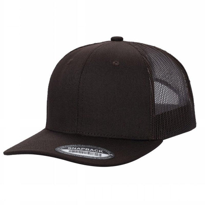 Brown Trucker Mesh Hat Cap Curved Brim