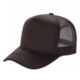Brown Trucker Mesh Hat Sponge Cap Curved Brim