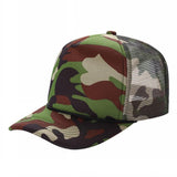 Camouflage Trucker Mesh Hat Sponge Cap Curved Brim