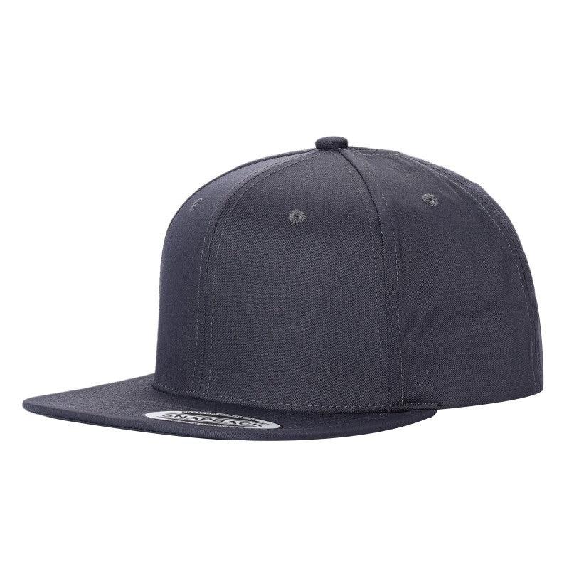Charcoal Snap Back Hat Cap Flat Brim