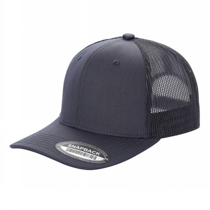Dark Grey Trucker Mesh Hat Cap Curved Brim