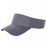 Dark Grey Velcro Sun Visor Hat Cap