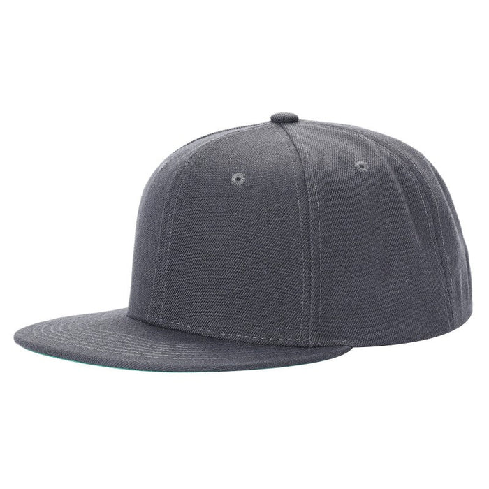 Dark Grey Wool Snap Back Hat Cap