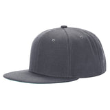 Dark Grey Wool Snap Back Hat Cap