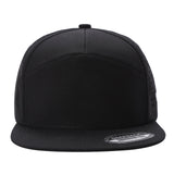 Front Black Trucker Mesh 7 Panel Laser Vented Hat Cap
