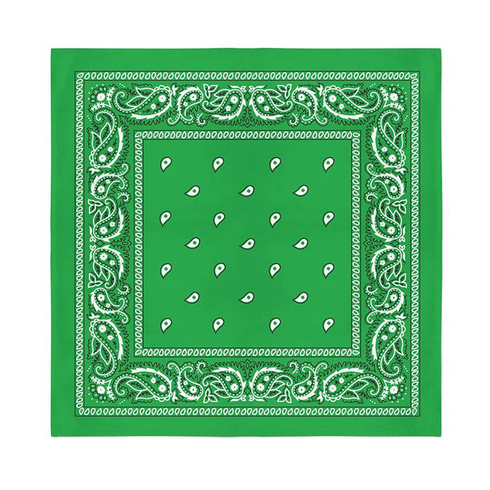 Cotton & Polyester Square Bandanas - Paisley or Solid Plain