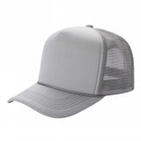 Grey Trucker Mesh Hat Sponge Cap Curved Brim
